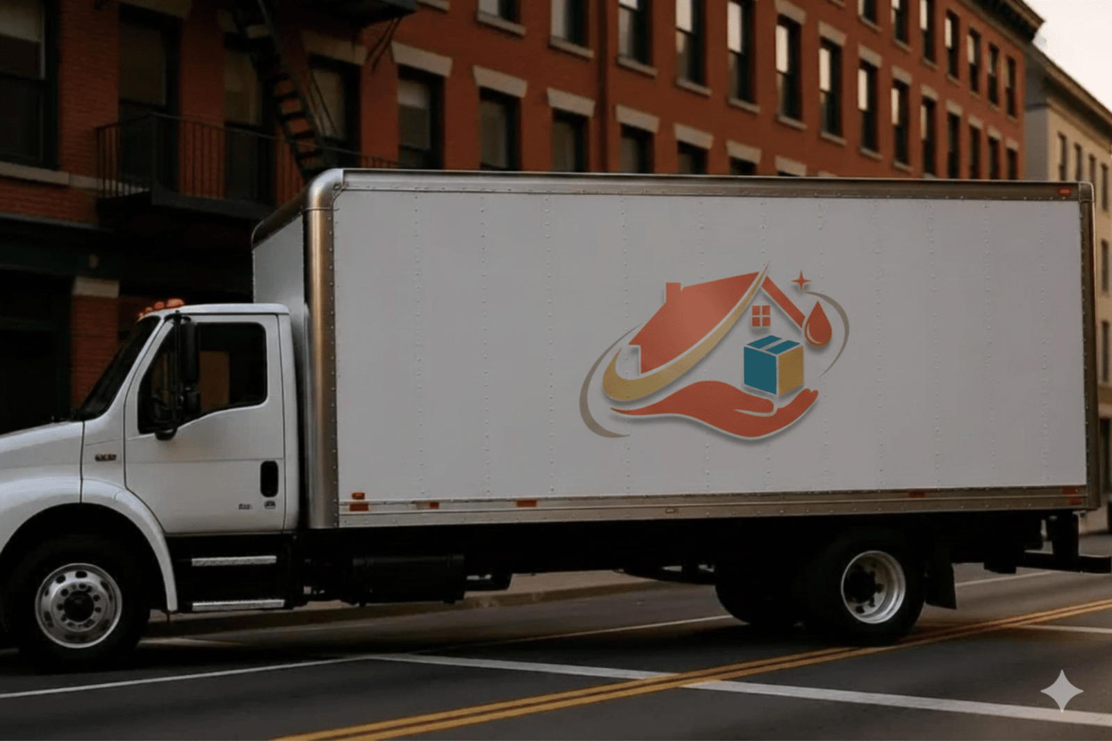 Family Cleaning Moving & Packing Branded Truck on Ethiopian Road